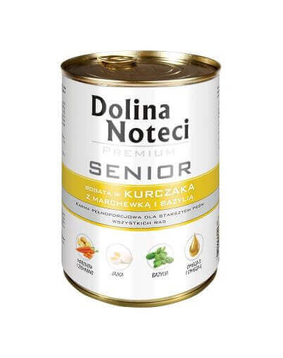 DOLINA NOTECI Premium Senior Huhn mit Karotten und Basilikum 400g