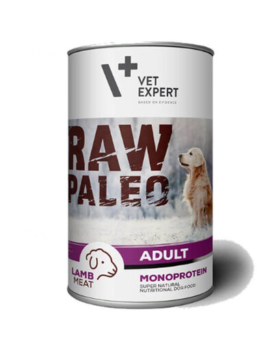 VETEXPERT Hundenassfutter – Raw Paleo Adult Lamm 400g