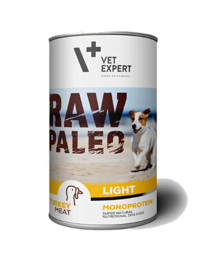 VETEXPERT Hundenassfutter – Raw Paleo Adult Pute Light 400g