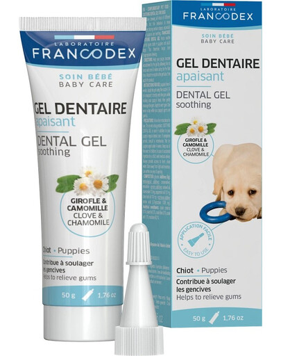 FRANCODEX Beruhigendes Zahngel für Welpen 50 g