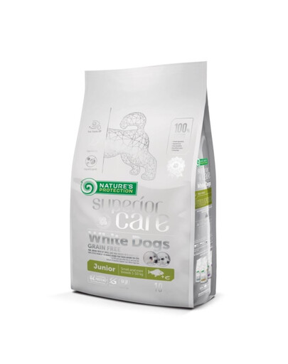 NATURES PROTECTION Superior Care White Dogs Grain Free White Fish Junior Small and Mini Breeds 10 kg