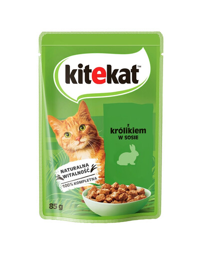 KITEKAT Kaninchen in Sauce 28x85 g für ausgewachsene Katzen