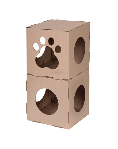 CARTON+ PETS Modulare Katzenhäuser aus Pappe Twins