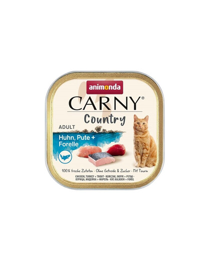 ANIMONDA Carny Country Adult Chicken&Turkey&Trout 100 g Huhn, Truthahn und Forelle für adulte Katzen