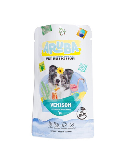 ARUBA Dog Nassfutter für Hunde mit Wildfleisch, Sellerie und Aronia 100 g