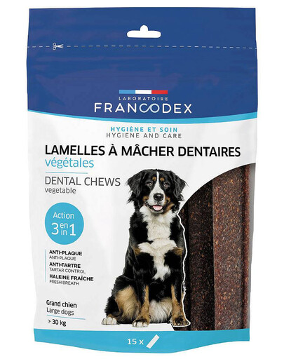 FRANCODEX pflanzliche Kaustreifen Kausnacks 490g für Hunde mehr als 30 kg