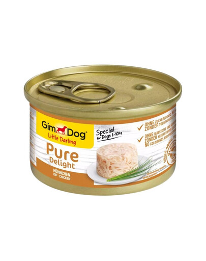 GIMDOG Pure Delight Chicken 85 g Huhn für ausgewachsene Hunde kleiner Rassen