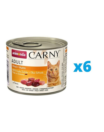 ANIMONDA Carny Adult Rind + Huhn 6 x 200 g