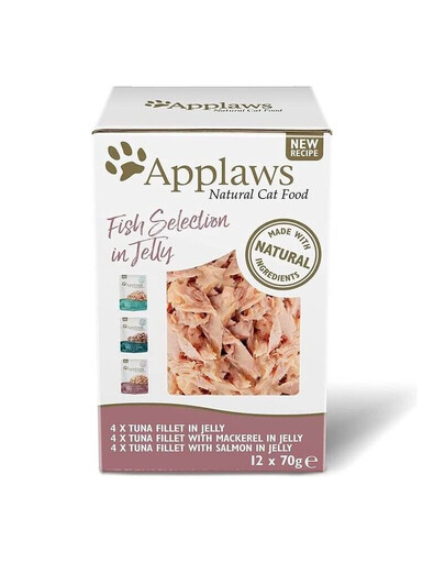 APPLAWS Cat Pouch Fish Selection Multipack Jelly 48 x 70g
