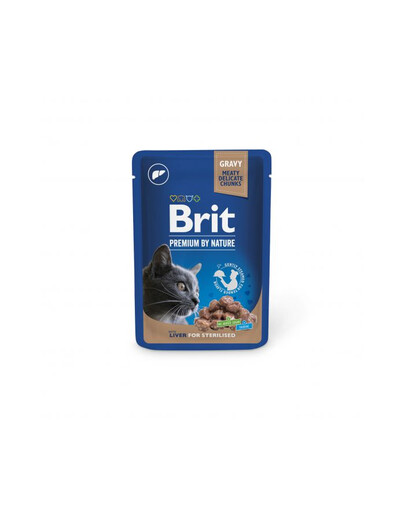 BRIT PREMIUM Pouch Liver Sterilized 24x100g mit Leber für sterilisierte Katzen