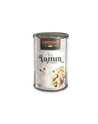 LEONARDO Lamm mit extra Filet Nassfutter für Katzen 400g