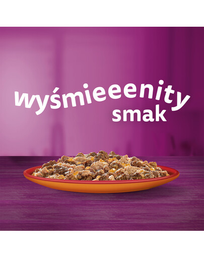 WHISKAS Adult 28x85 g Katzenfutter für ausgewachsene Katzen in Gelee mit Rindfleisch und Geflügel