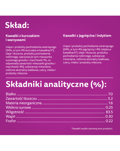 WHISKAS Adult 52x85g Creamy Variations Nassfutter für ausgewachsene Katzen in Sauce mit: Huhn und Gemüse, Lamm und Pute
