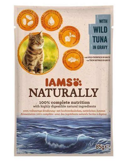 IAMS Naturally Adult Cat with Wild Tuna in Gravy 85 g