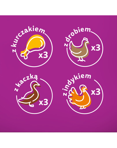 WHISKAS Junior 48x85g Geflügel-Gelee-Nassfutter für Kätzchen mit: Huhn, Pute, Geflügel, Ente