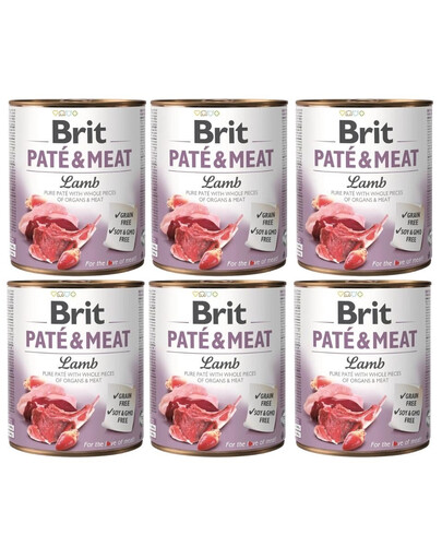 BRIT Pate&Meat lamb 6x800 g