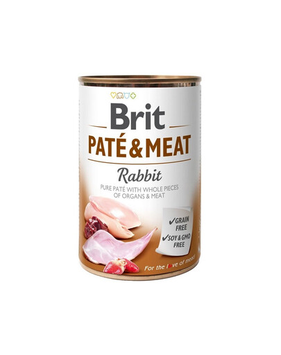 BRIT Pate&Meat rabbit 400 g Kaninchenpastete für Hunde