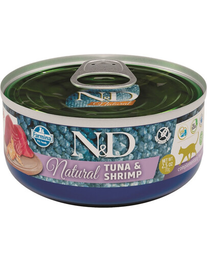FARMINA N&D Cat Natural Thunfisch und Garnelen 70 g Nassfutter für Katzen