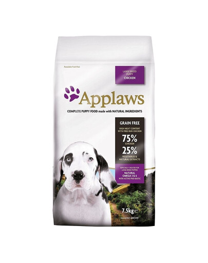 APPLAWS Hund Trockenfutter, große Welpen, Huhn 7.5 kg