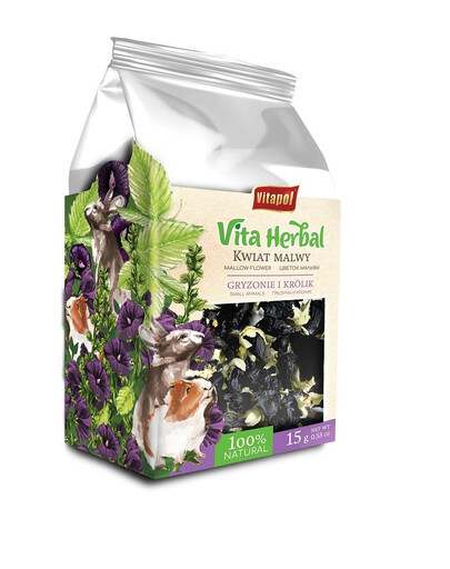 VITAPOL Vita Herbal Malvenblüten für Nager und Kaninchen 15g