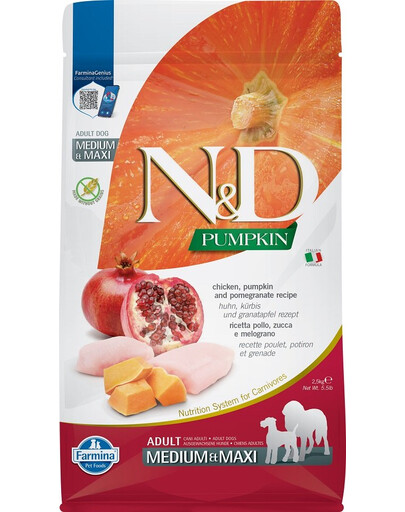 FARMINA N&D Pumpkin Chicken & Pomegranate Adult Medium & Maxi 2.5 kg