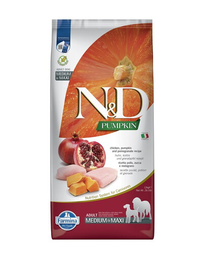 FARMINA N&D Pumpkin Chicken & Pomegranate Adult Medium & Maxi 12 kg