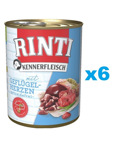 RINTI Kennerfleisch Geflügelherzen 6x800g