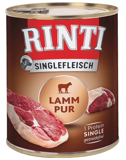RINTI Singlefleisch Reines Monoprotein Lamm 6x800g
