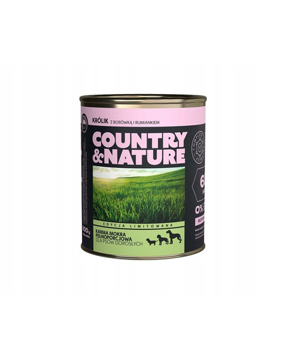 COUNTRY&NATURE Körnerfreies Kaninchenfutter 800 g