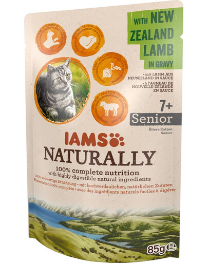 IAMS Naturally Senior mit Lamm aus Neuseeland in Sauce 85g