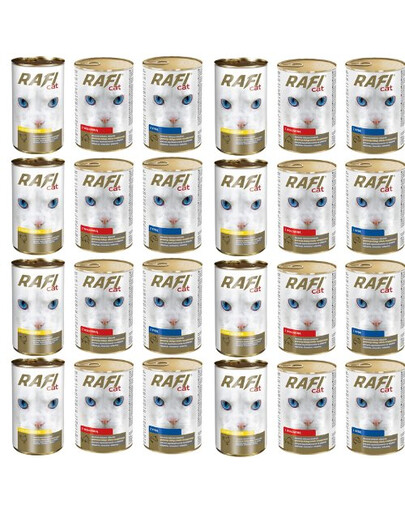 RAFI Adult Mix Geschmacks 24x415 g Nassfutter für Katze