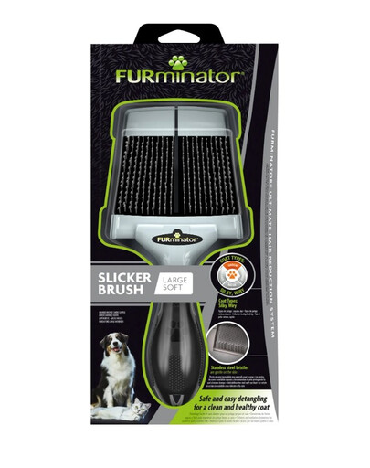 FURMINATOR Große Zupfbürste mit weichen Borsten L Soft