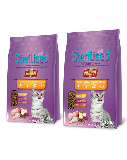 VITAPOL für Katzen nach der Sterilisation 20 kg (2 x 10 kg)