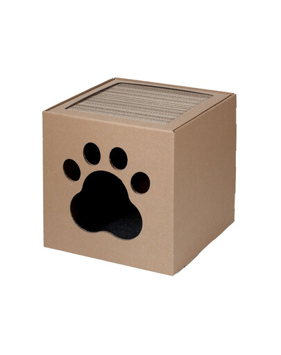 CARTON+ PETS Katzenhaus mit Kratzbaum Netti