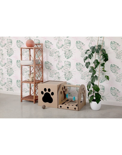 CARTON+ PETS Katzenhaus mit Kratzbaum Netti