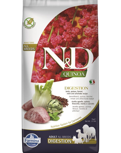 FARMINA N&D Dog Quinoa Digestion Lamb & Fennel 7 kg