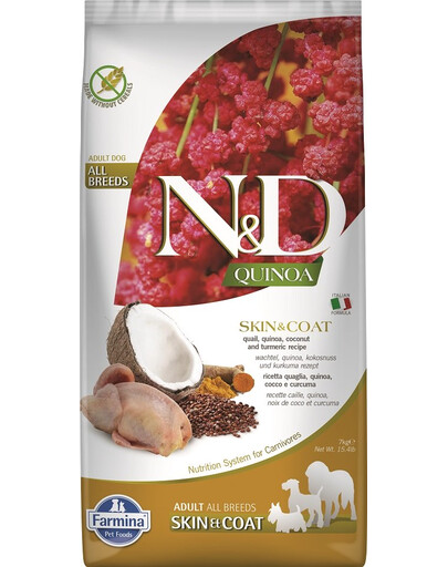 FARMINA N&D Dog Quinoa Skin & Coat Quail 7 kg