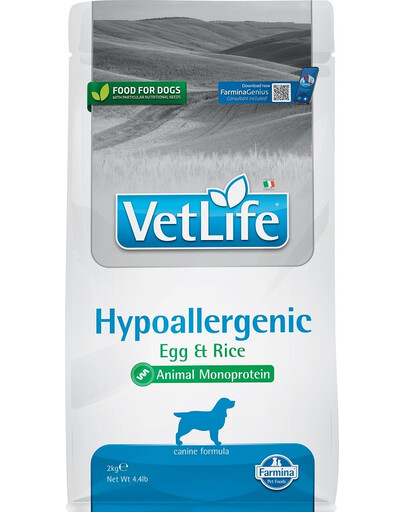 FARMINA Vet Life Hypoallergenic Egg & Rice Hund 2 kg