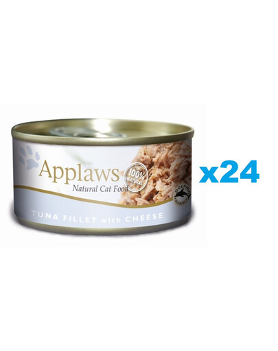 APPLAWS Cat Adult Tuna with Cheese in Broth Thunfisch mit Käse in Brühe 24x70 g