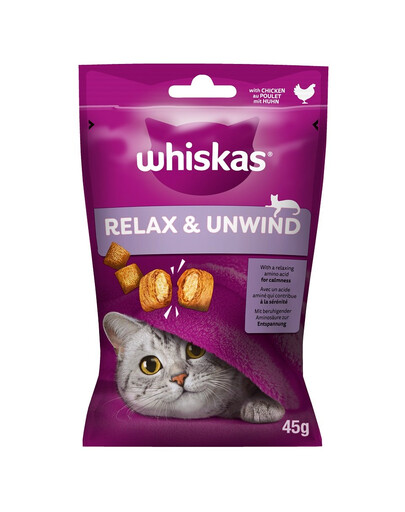 WHISKAS Relax & Unwind 45g: Leckerlis mit Huhn für Katzen