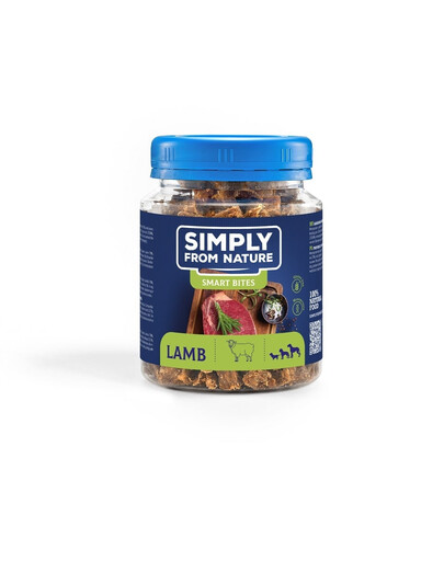 SIMPLY FROM NATURE Smart Bites mit Lamm für Hunde 130 g
