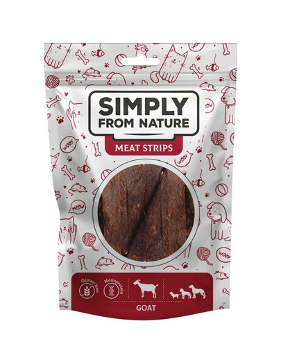 SIMPLY FROM NATURE Meat Strips Ziegenfleischstreifen für Hunde 80 g