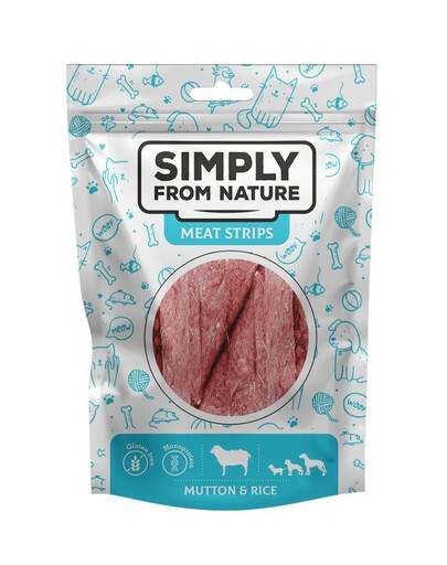 SIMPLY FROM NATURE Meat Strips Fleischstreifen mit Hammelfleisch und Reis für Hunde 80 g