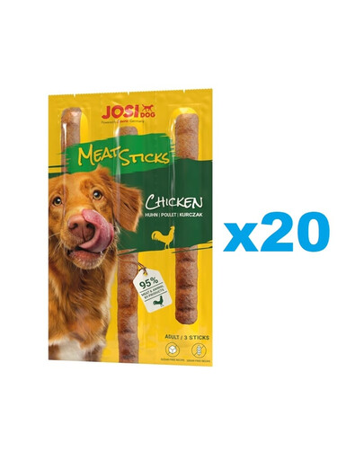 JOSERA JosiDog Meat Sticks mit Huhn für Hunde 20x33g