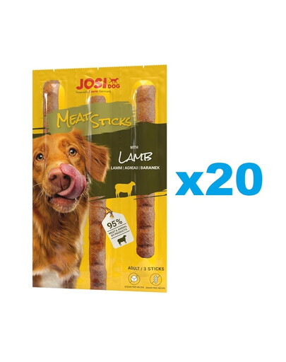 JOSERA JosiDog Meat Sticks mit Lamm für Hunde 20x33g
