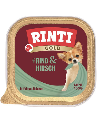 Rinti Gold Mini Rind- und Hirschfleischschale 100 g