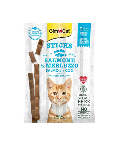 GIMPET Sticks Lachs & Forelle Cabanas für Katzen 4 Stück