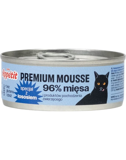 COMFY APPETIT PREMIUM Mousse Nassfutter mit Lachs für Katzen 85 g