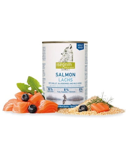 ISEGRIM Adult River Lachs mit Hirsegrütze 400 g