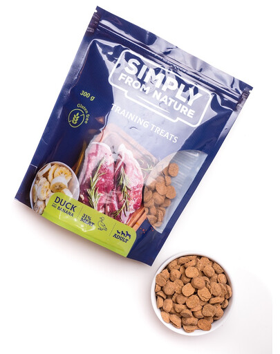 SIMPLY FROM NATURE Trainingsleckerbissen mit Entenfleisch und Banane 300 g